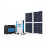 KIT INVERSOR HIBRIDO 5 KW + 01 BATERIA + 08 P